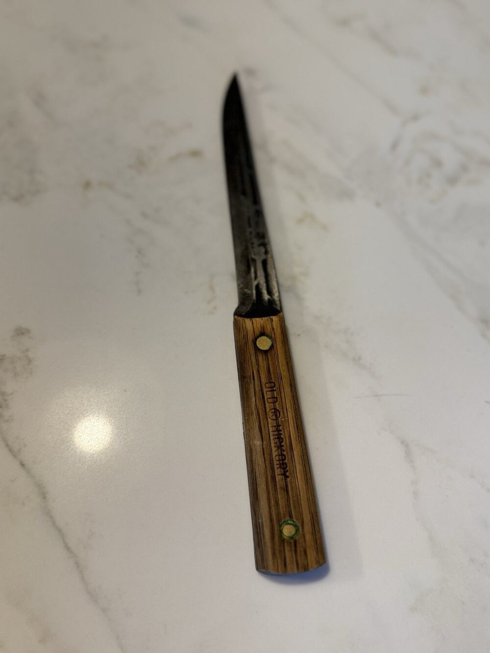 Vintage Old Hickory "True Edge" Ontario Knife Co. Butcher Kitchen 6" Blade NICE